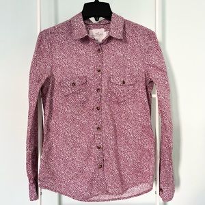 H&M Slim Fit Purple Paisley Shirt
